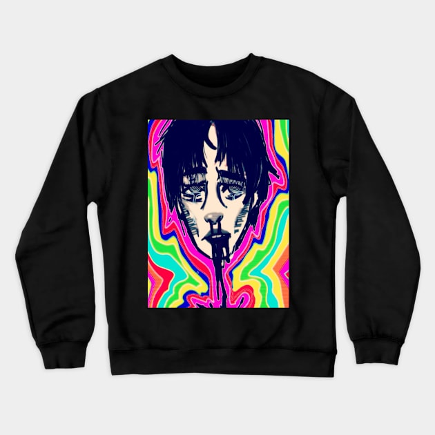 Trippy Vent Crewneck Sweatshirt by Coffeeshoppedoodles